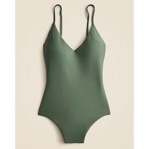 J.Crew Lana Long Torso One Piece Size 8 Tall Sculpt Ingrid V-Neck NWT
